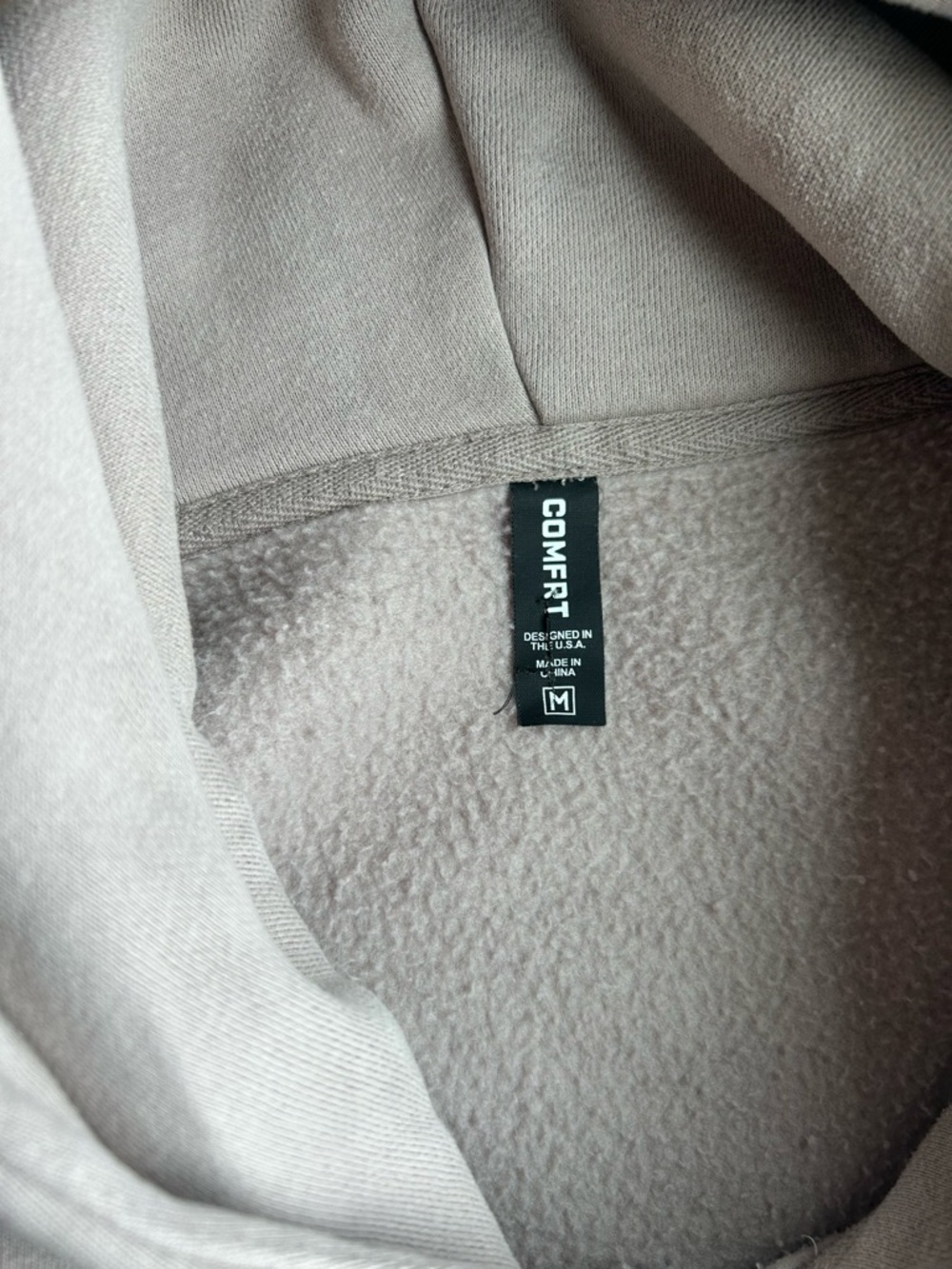 Comfrt Signature Fit Unisex Hoodie Bark Beige Tan Medium - Picture 6 of 7